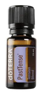 bottle of Past Tense essential oil blend bottle of Past Tense essential oil blend