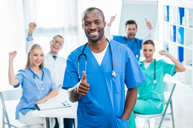 healthcare providers thumbs up