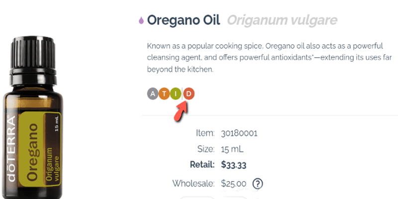 oregano oil image from the doTERRA website showing this oil always needs to be diluted prior to topical application. oregano oil image from the doTERRA website showing this oil always needs to be diluted prior to topical application.